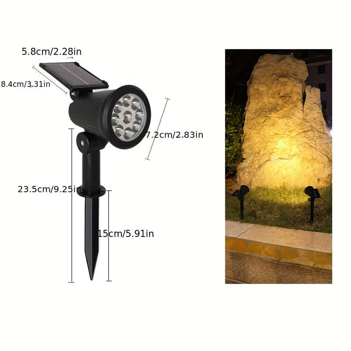 SolarLuxe Spotlight - Bærekraftig 9LED Hagebelysning | Skanto
