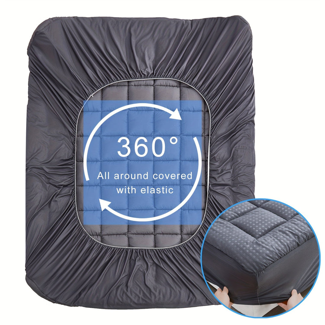 Ultimate Cooling Mattress Pad – Premium Quilted Pillow Top, Luxuriously Fluffy and Ultra-Breathable with Secure 14-18 Deep Pocket Cover – Enhanced Sleep Comfort, 1pc | Skanto