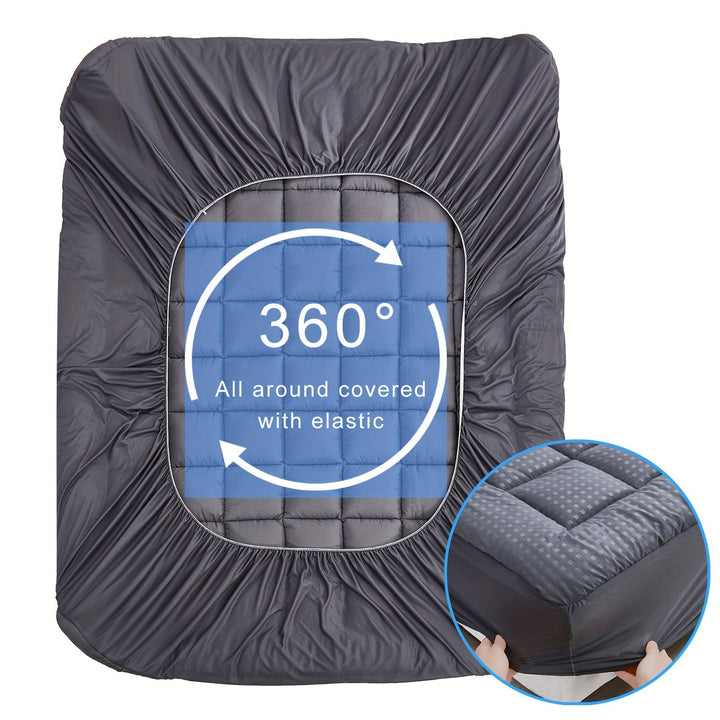 Ultimate Cooling Mattress Pad – Premium Quilted Pillow Top, Luxuriously Fluffy and Ultra-Breathable with Secure 14-18 Deep Pocket Cover – Enhanced Sleep Comfort, 1pc | Skanto