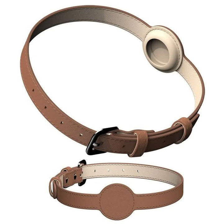 Skanto | EDOUARD – Elegant hundehalsbånd med AirTag-holder og værbestandig design