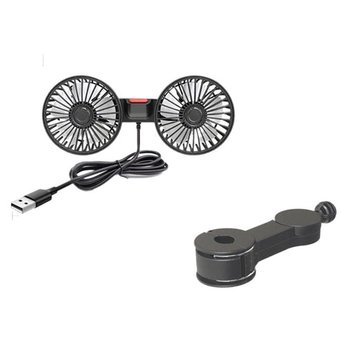 Dual Head USB Bilvifte med 360° Rotasjon for 12V/24V Kjøretøy | Skanto