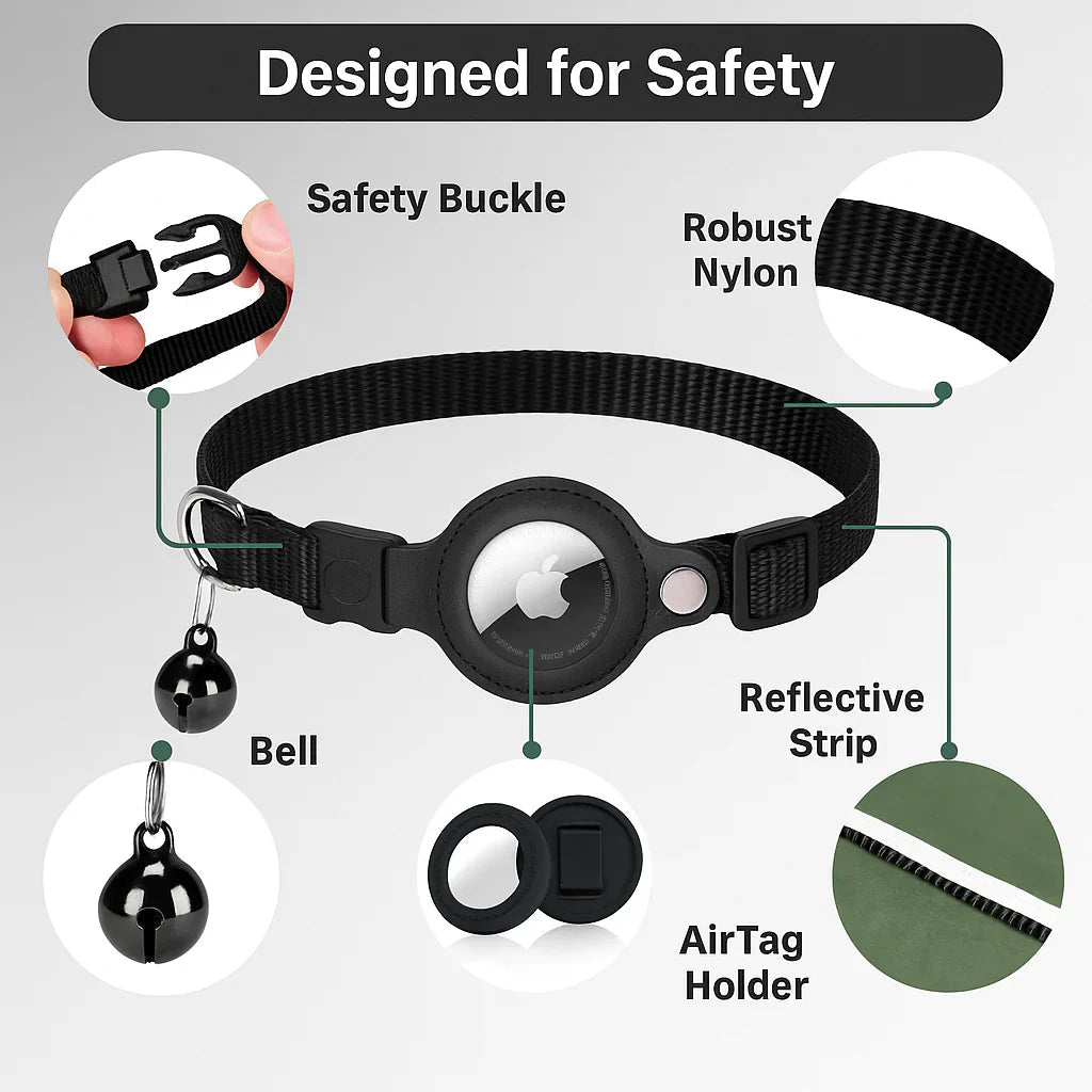 Skanto | FELITRACK – Katt GPS Tracker Halsbånd med Reflekterende Design
