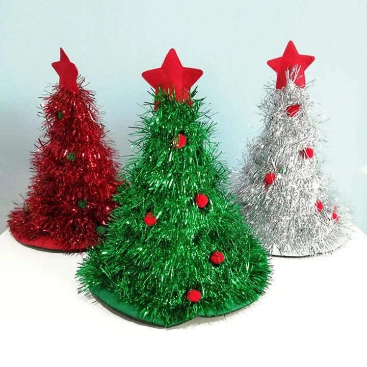 Skanto | Festive Christmas Tree Hat - Holiday Theme Hat, Santa Hats