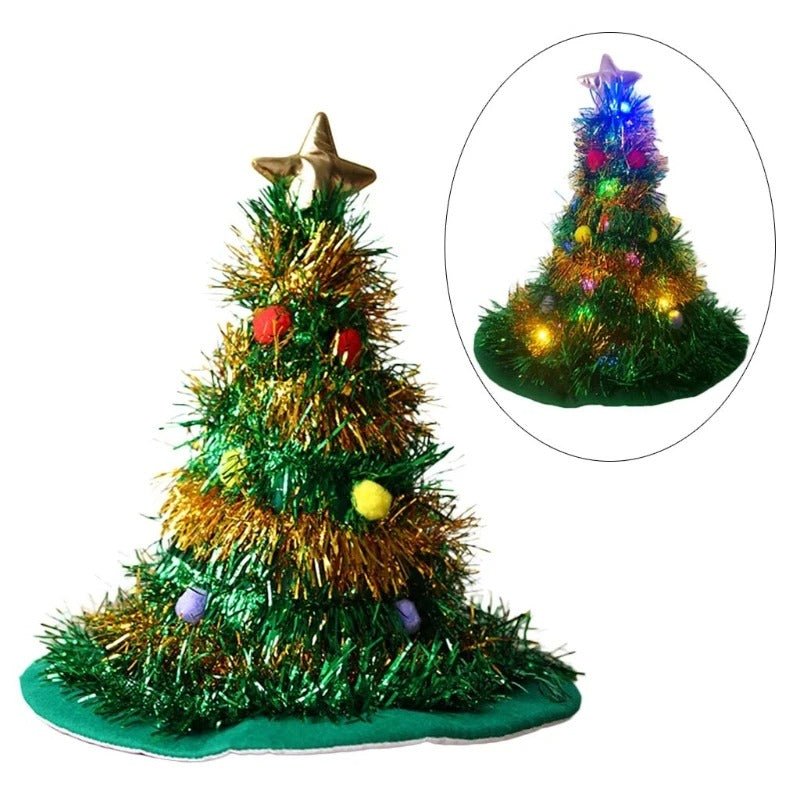 Skanto | Festive Christmas Tree Hat - Holiday Theme Hat, Santa Hats