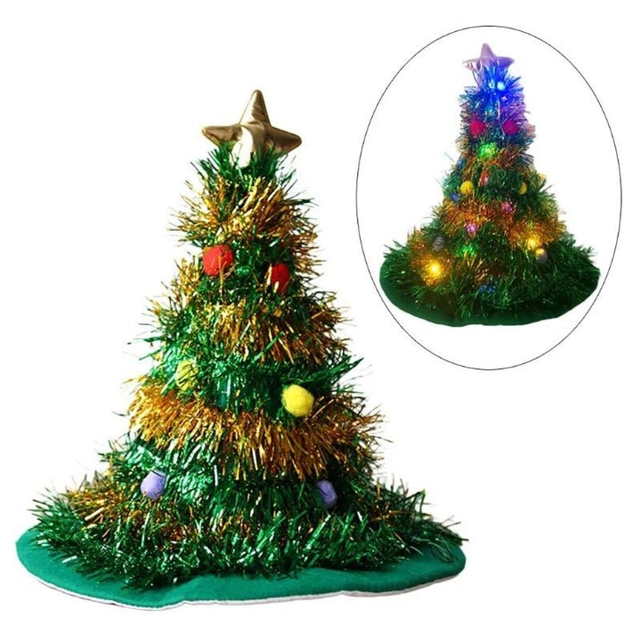 Skanto | Festive Christmas Tree Hat - Holiday Theme Hat, Santa Hats