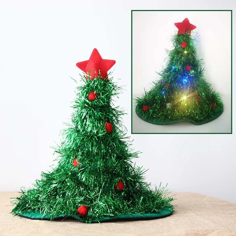 Skanto | Festive Christmas Tree Hat - Holiday Theme Hat, Santa Hats