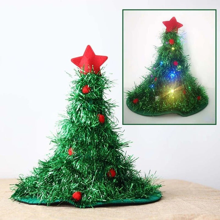Skanto | Festive Christmas Tree Hat - Holiday Theme Hat, Santa Hats