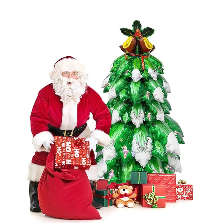 Skanto | Festive Standing Christmas Tree Balloon – Shimmering Aluminum Film Decoration for Holiday Parties & Cheerful Home Decoration