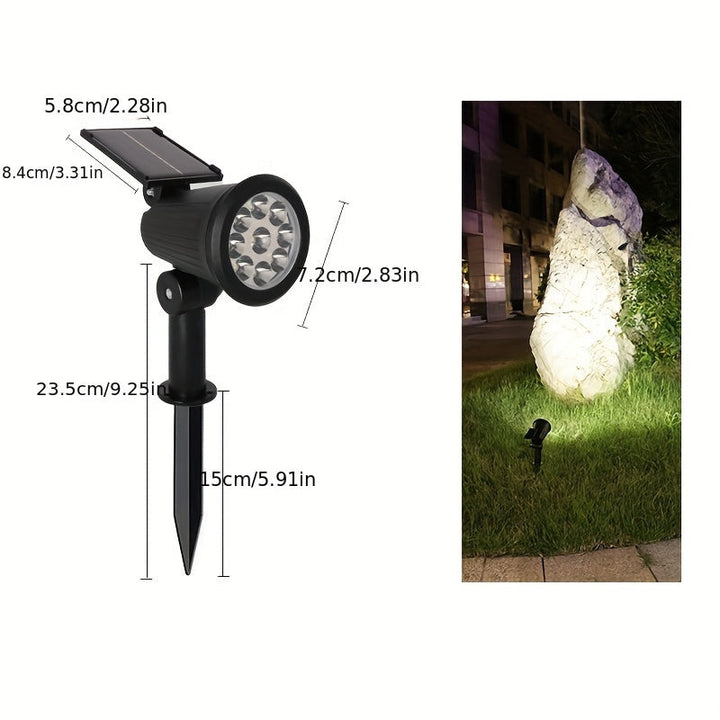 SolarLuxe Spotlight - Bærekraftig 9LED Hagebelysning | Skanto