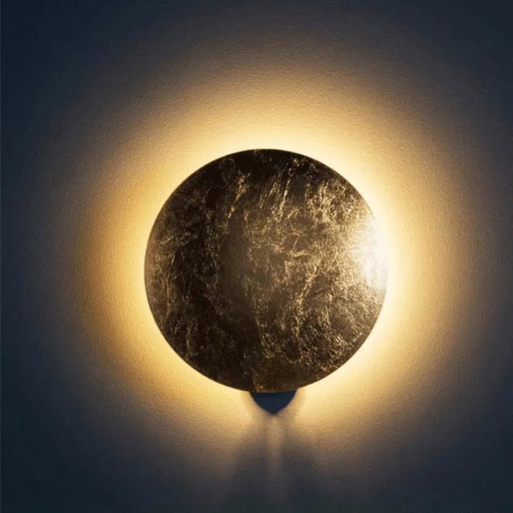 Skanto | GoldVeil - Nordisk Moderne Kreativitet Soverom Eclipse LED Kunst Vegglampe