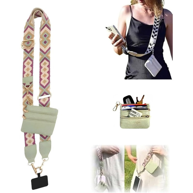 Skanto | Stilig Crossbody Telefon Lanyard med Avtakbar Mini Lommebok