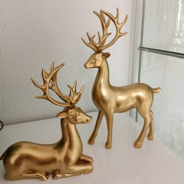 Skanto | Gyldne Par Hjort Figurer