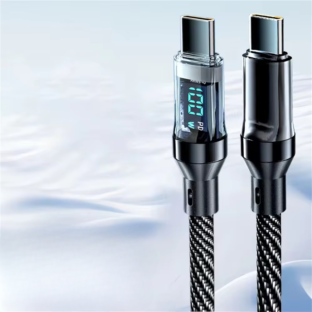 Skanto | SuperCharge 120W Type-C Hurtigladekabel med LED-skjerm