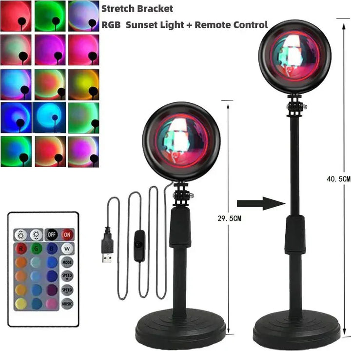 Skanto | Femten Farger Solnedgangsprosjektor Bordlampe