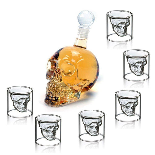 Skanto | Hodeskalle Karaffel Dekanter & 6 Shot Glass