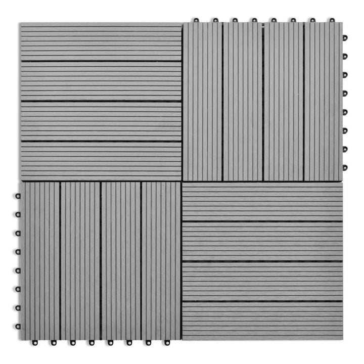 Skanto | WPC fliser 30x30cm 11stk 1m2 Grå