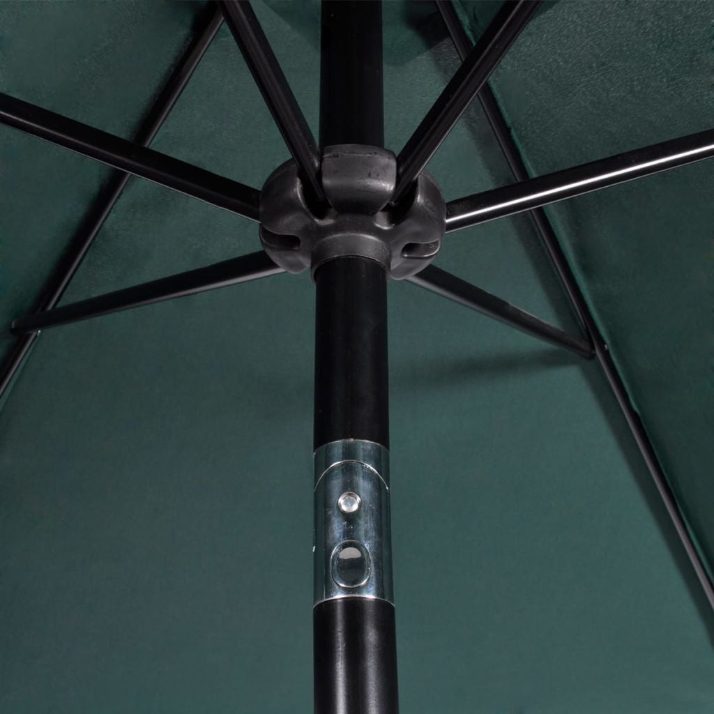 Parasol Grønn 3m Stål Stang