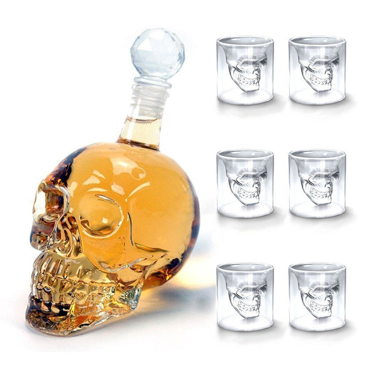 Skanto | Hodeskalle Karaffel Dekanter & 6 Shot Glass