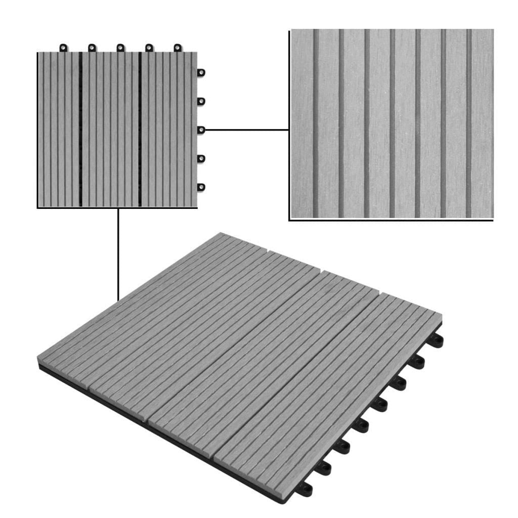 Skanto | WPC fliser 30x30cm 11stk 1m2 Grå