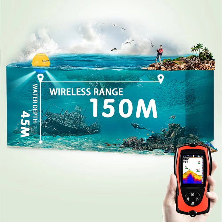 Trådløs fiskefinner med 150m rekkevidde | Skanto