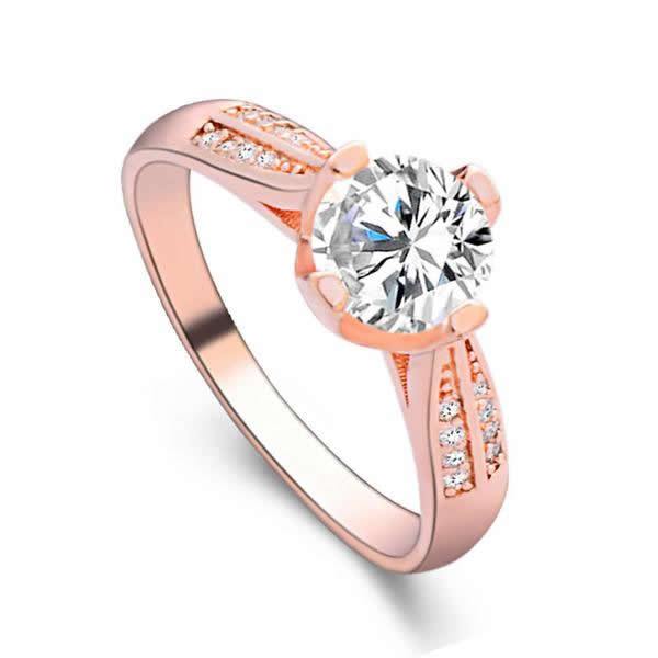 Flower Shape Crystal Ring | Skanto