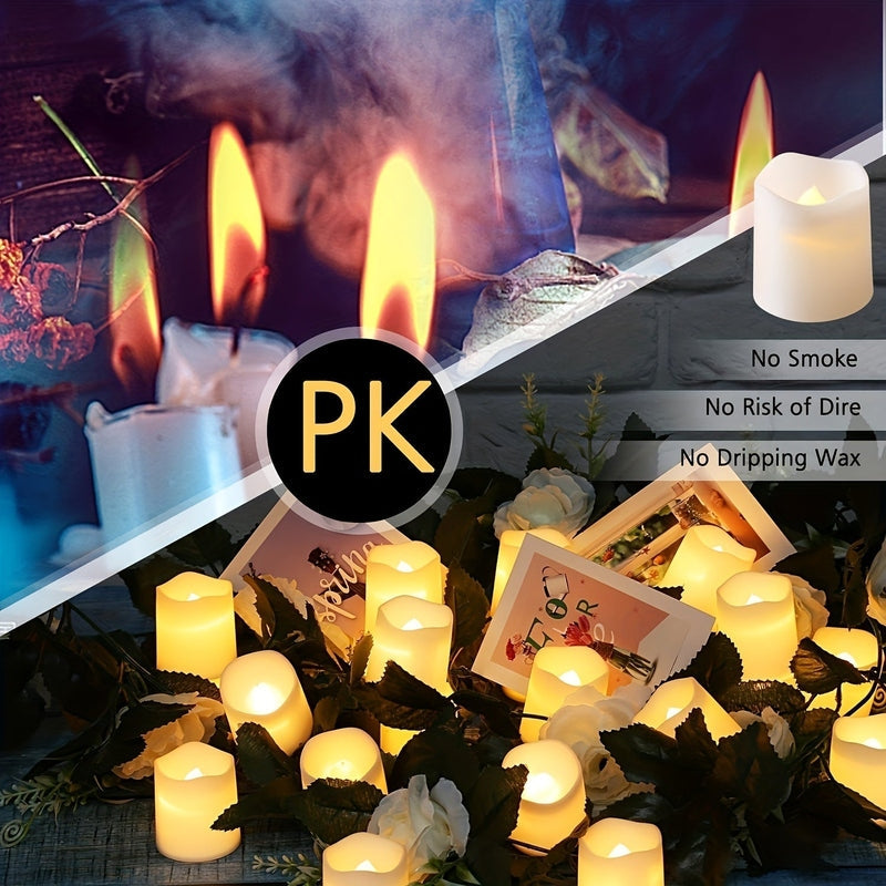Skanto | LED Stearinlys Varme Hvite Flammefrie Te-lights