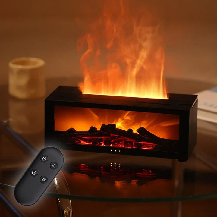 Skanto | FlameMist – Aromaterapi Luftfukter med Flammeeffekt og LED Lys