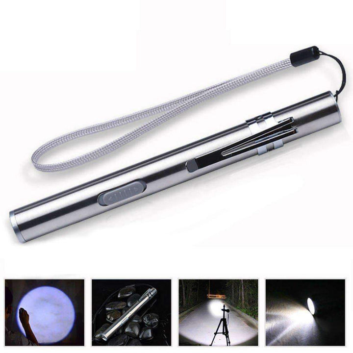 Skanto | USB Lommelykt Kraftig Oppladbar - Aluminiumslegering Vanntett LED