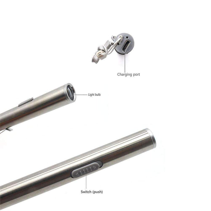 Skanto | USB Lommelykt Kraftig Oppladbar - Aluminiumslegering Vanntett LED
