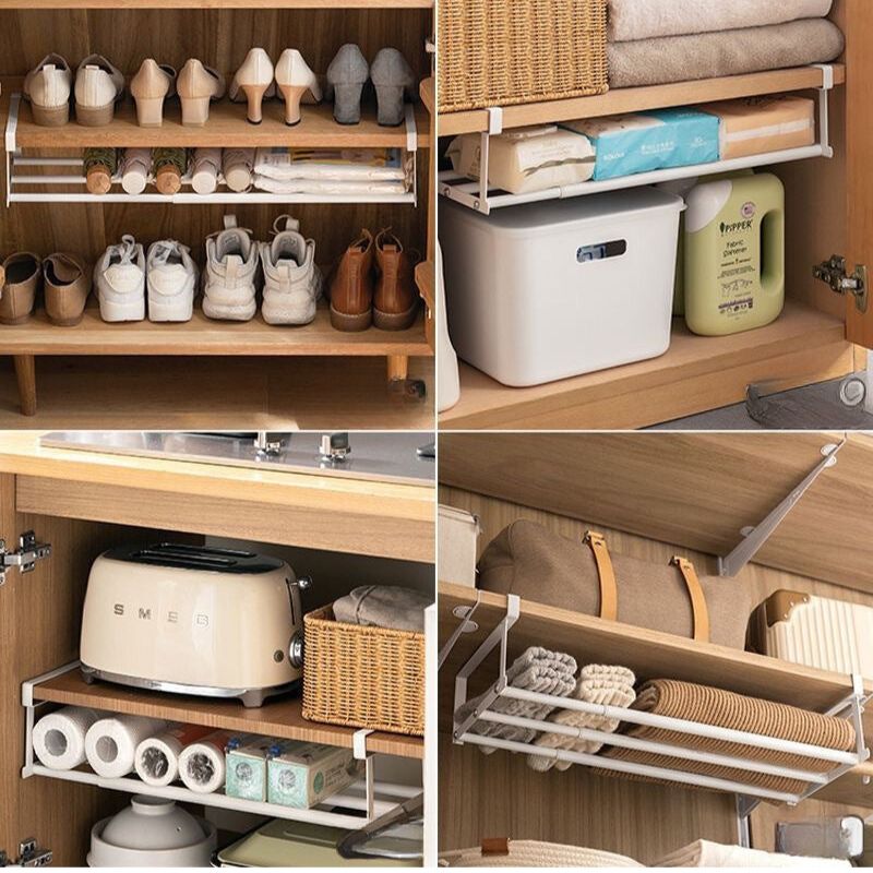 FlexFit Regalverlängerung – Verstellbarer Schuhschrank-Organisator – Platzsparende Aufbewahrungslösung – Werkzeuglose Montage – Passend für 40–65 cm