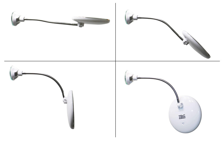 Skanto | LED Forstørrelsesspeil med Fleksibel Gåsehals | 10x Forstørrelse | Dagslys LED | Sminkespeil