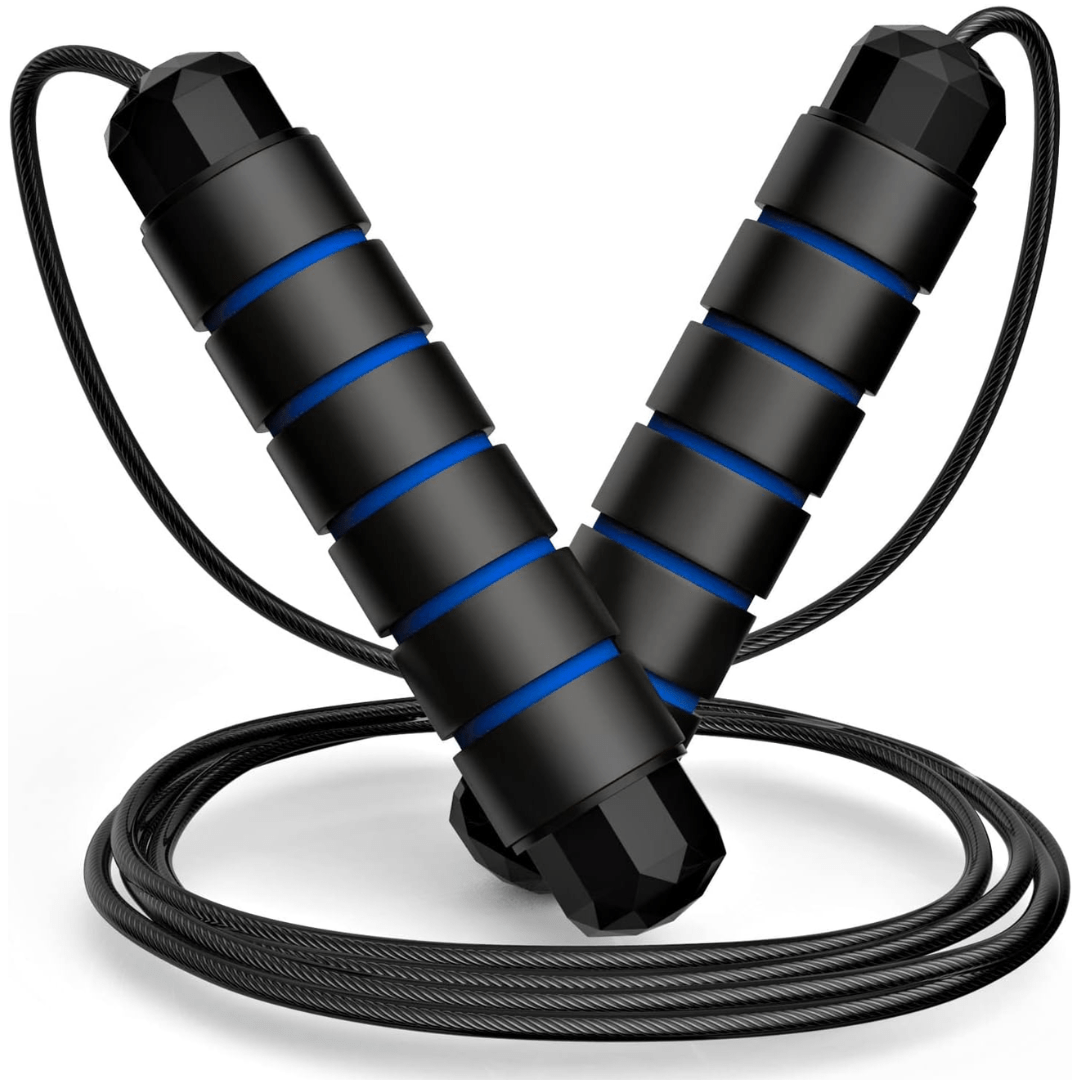 Flexijump Verstellbares Springseil – Verwicklungsfreies Speed-Springseil – Cardio-, Gewichtsabnahme- og Koordinationstrening – Komfortabel Schaumstoffgriffe