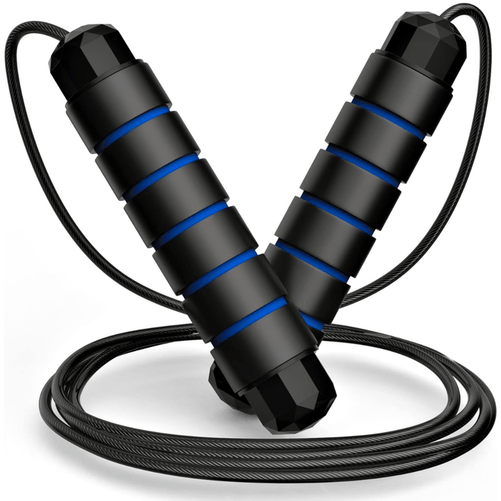 Flexijump Verstellbares Springseil – Verwicklungsfreies Speed-Springseil – Cardio-, Gewichtsabnahme- og Koordinationstrening – Komfortabel Schaumstoffgriffe