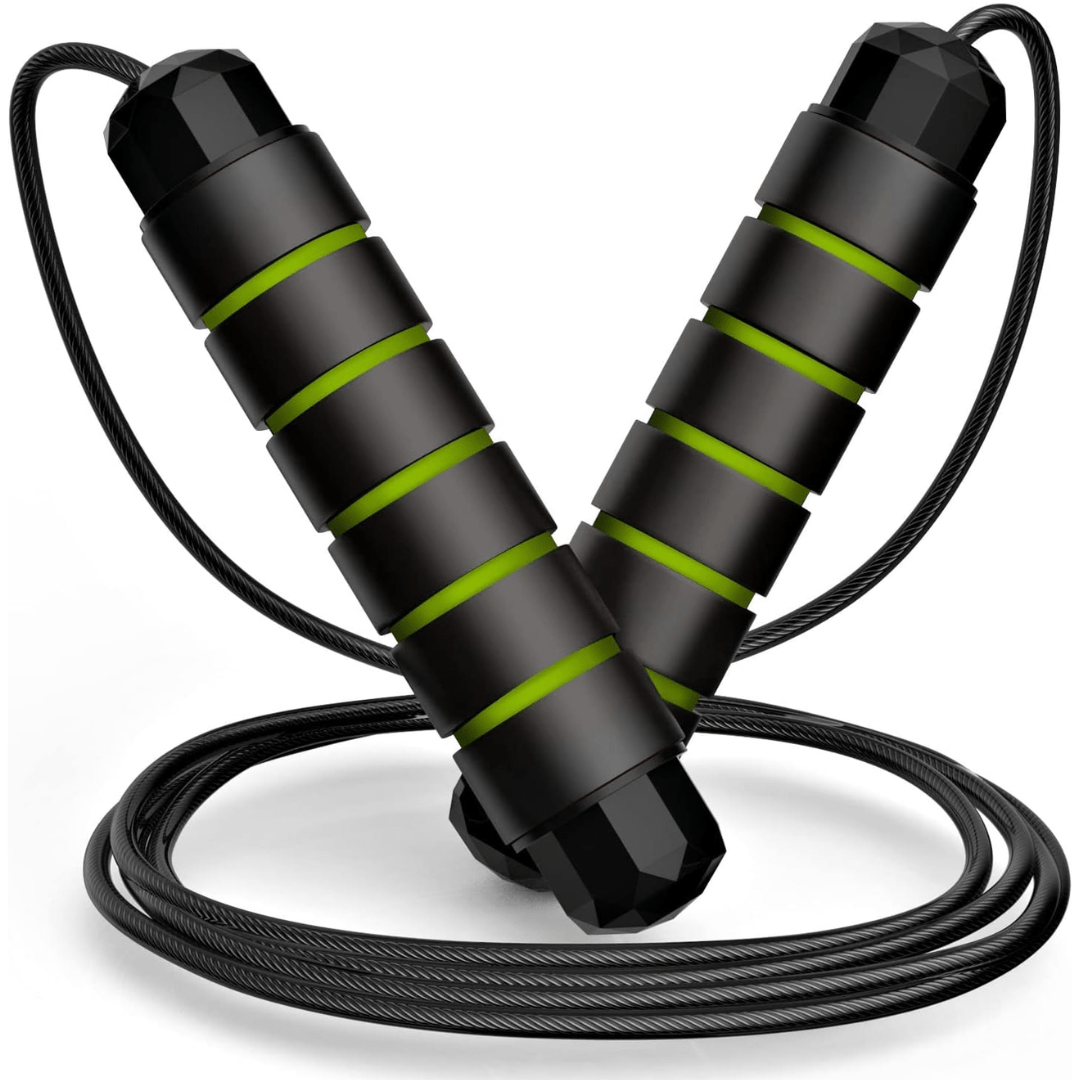 Flexijump Verstellbares Springseil – Verwicklungsfreies Speed-Springseil – Cardio-, Gewichtsabnahme- og Koordinationstrening – Komfortabel Schaumstoffgriffe