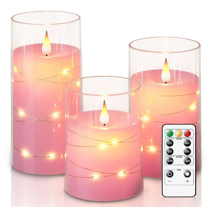 Skanto | Stearinlyssett med realistisk LED-flamme