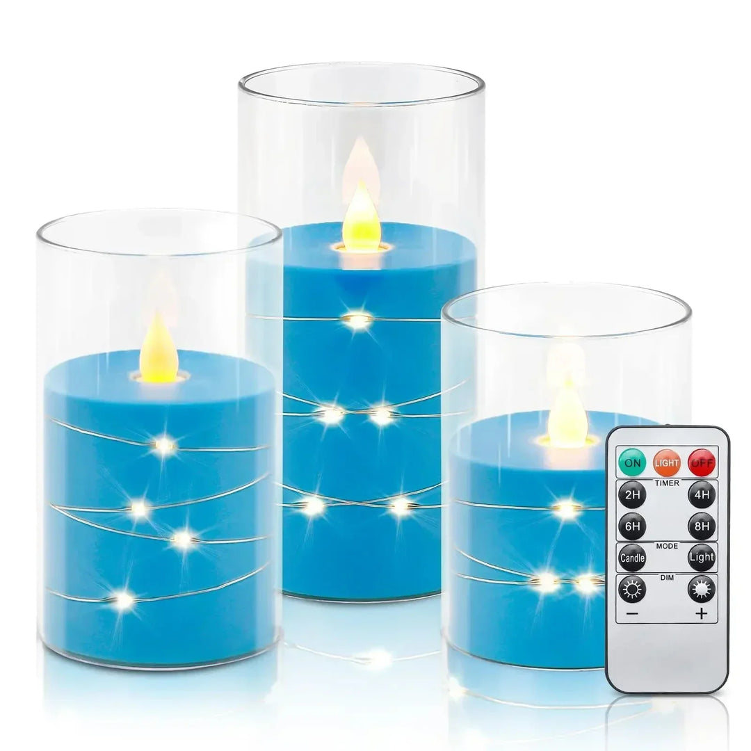 Skanto | Stearinlyssett med realistisk LED-flamme
