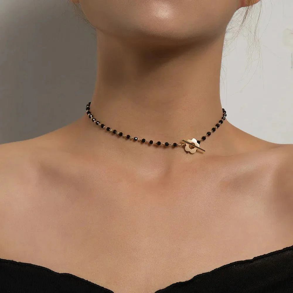 Skanto | Blomster Choker Blomst Lås Halskjede