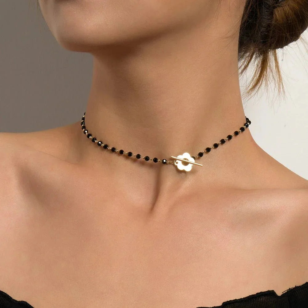 Skanto | Blomster Choker Blomst Lås Halskjede