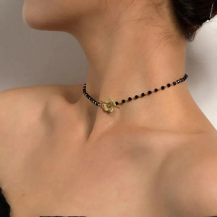 Skanto | Blomster Choker Blomst Lås Halskjede