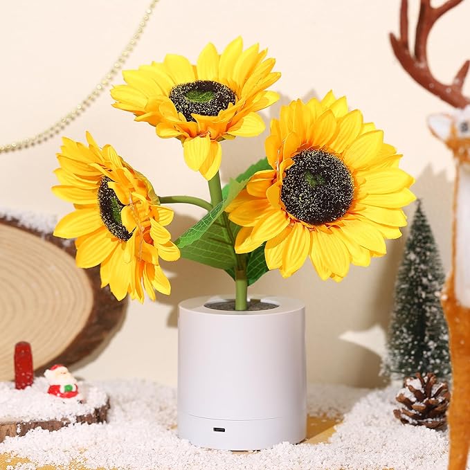 Skanto | Bordlampe Solsikke LED USB Oppladbart Lys