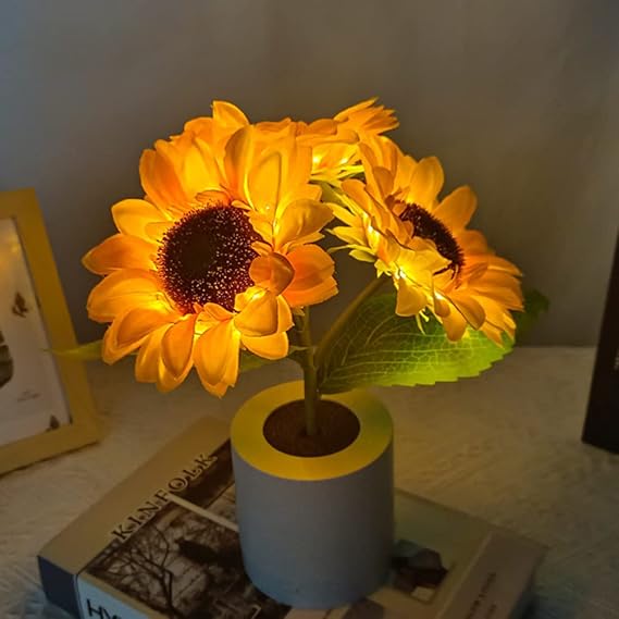 Skanto | Bordlampe Solsikke LED USB Oppladbart Lys