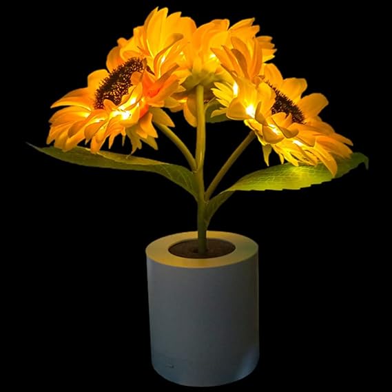Skanto | Bordlampe Solsikke LED USB Oppladbart Lys