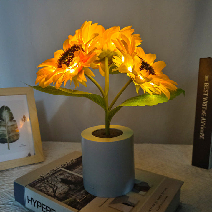 Skanto | Bordlampe Solsikke LED USB Oppladbart Lys