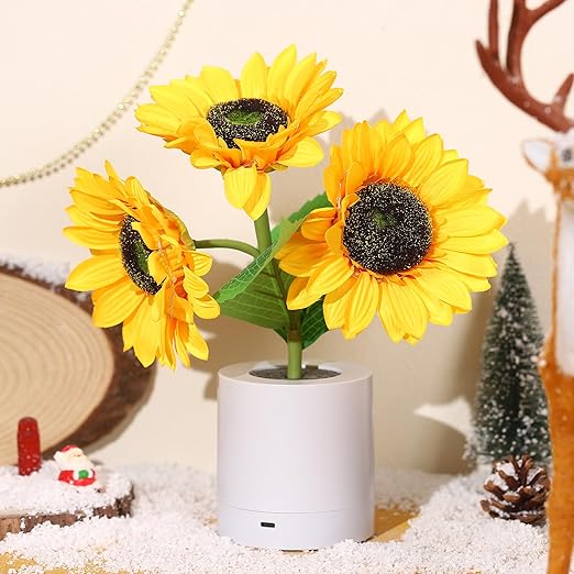 Skanto | Bordlampe Solsikke LED USB Oppladbart Lys