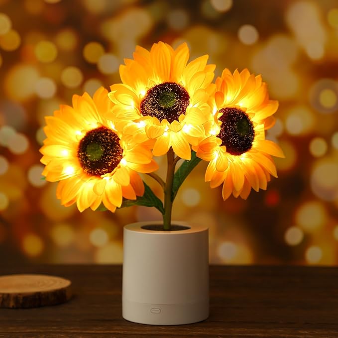 Skanto | Bordlampe Solsikke LED USB Oppladbart Lys