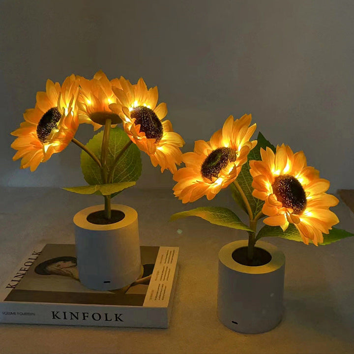 Skanto | Bordlampe Solsikke LED USB Oppladbart Lys