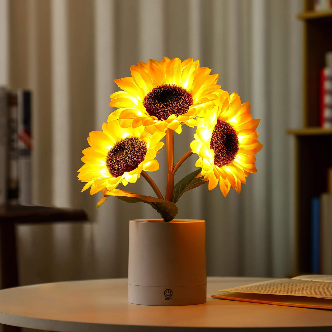 Skanto | Bordlampe Solsikke LED USB Oppladbart Lys