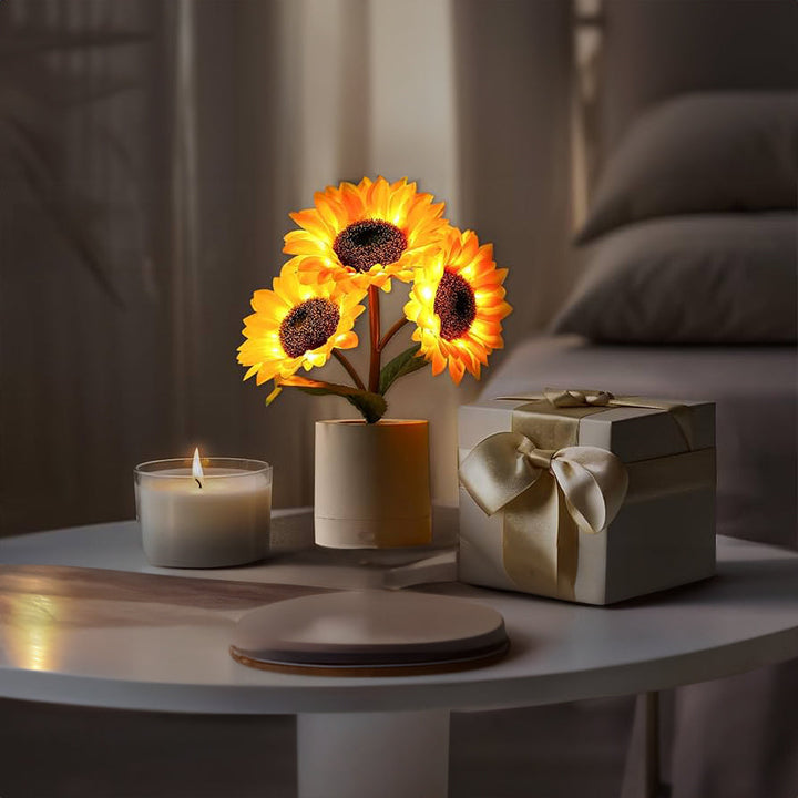 Skanto | Bordlampe Solsikke LED USB Oppladbart Lys