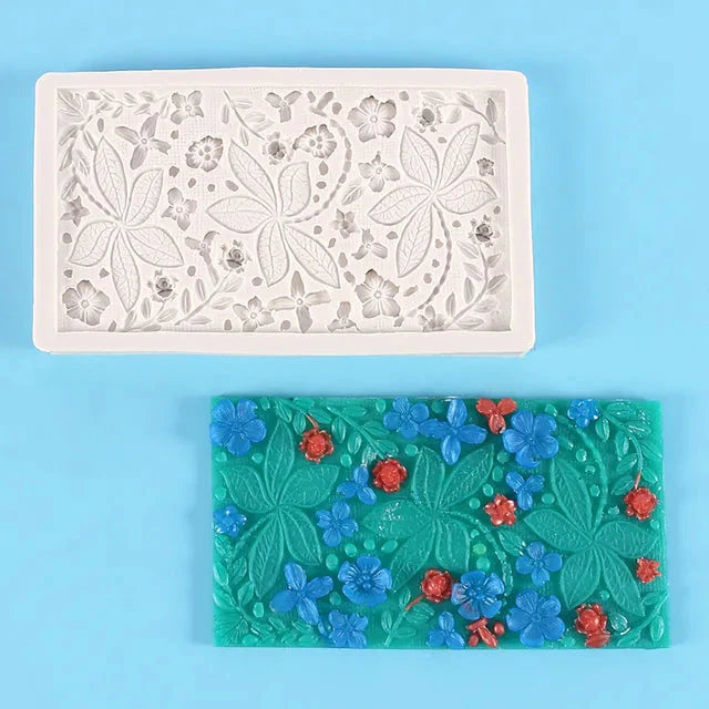 Blomst Fondant Kake Kant Dekorasjon Silikonform DIY Bakeverktøy | Skanto
