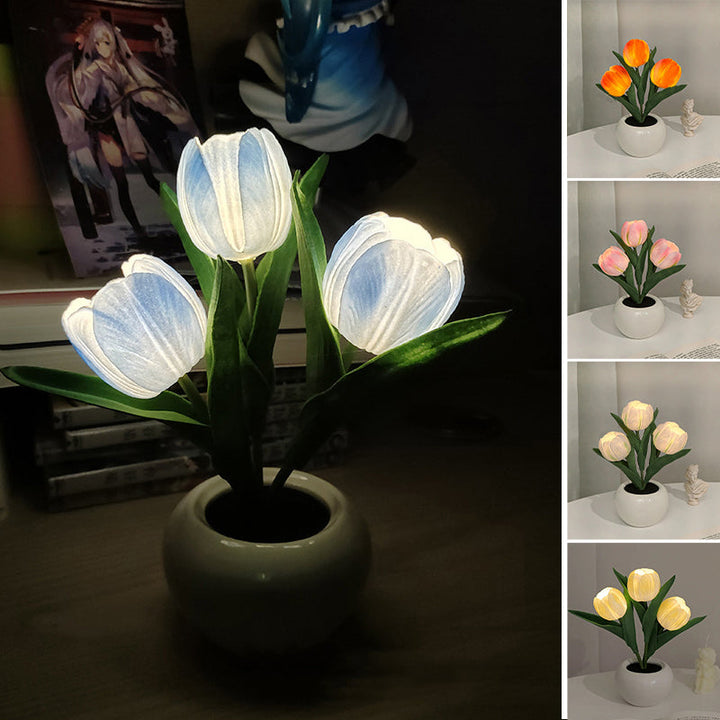 Skanto | LED Tulipan Nattbordlampe Blomster Bordlampe